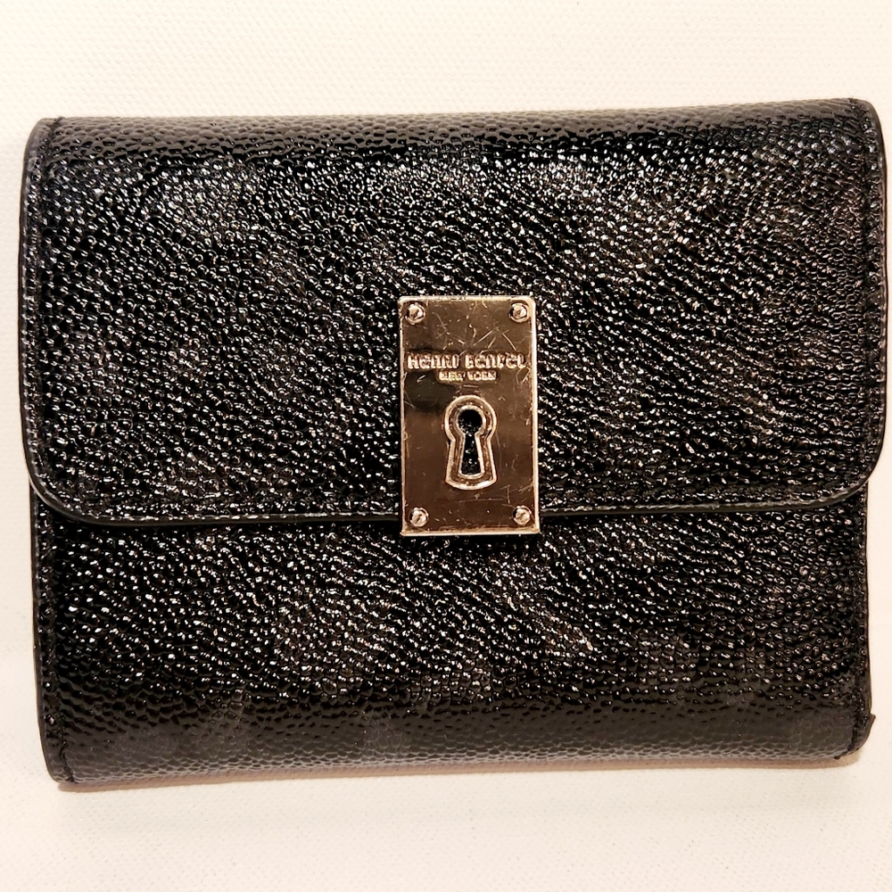henri bendel Gotham petrol trifold wallet